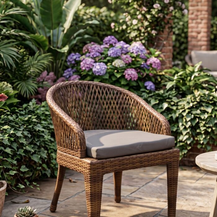Synthetic Rattan Oval Chair
